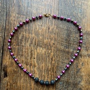 Lava bead essential oil necklace